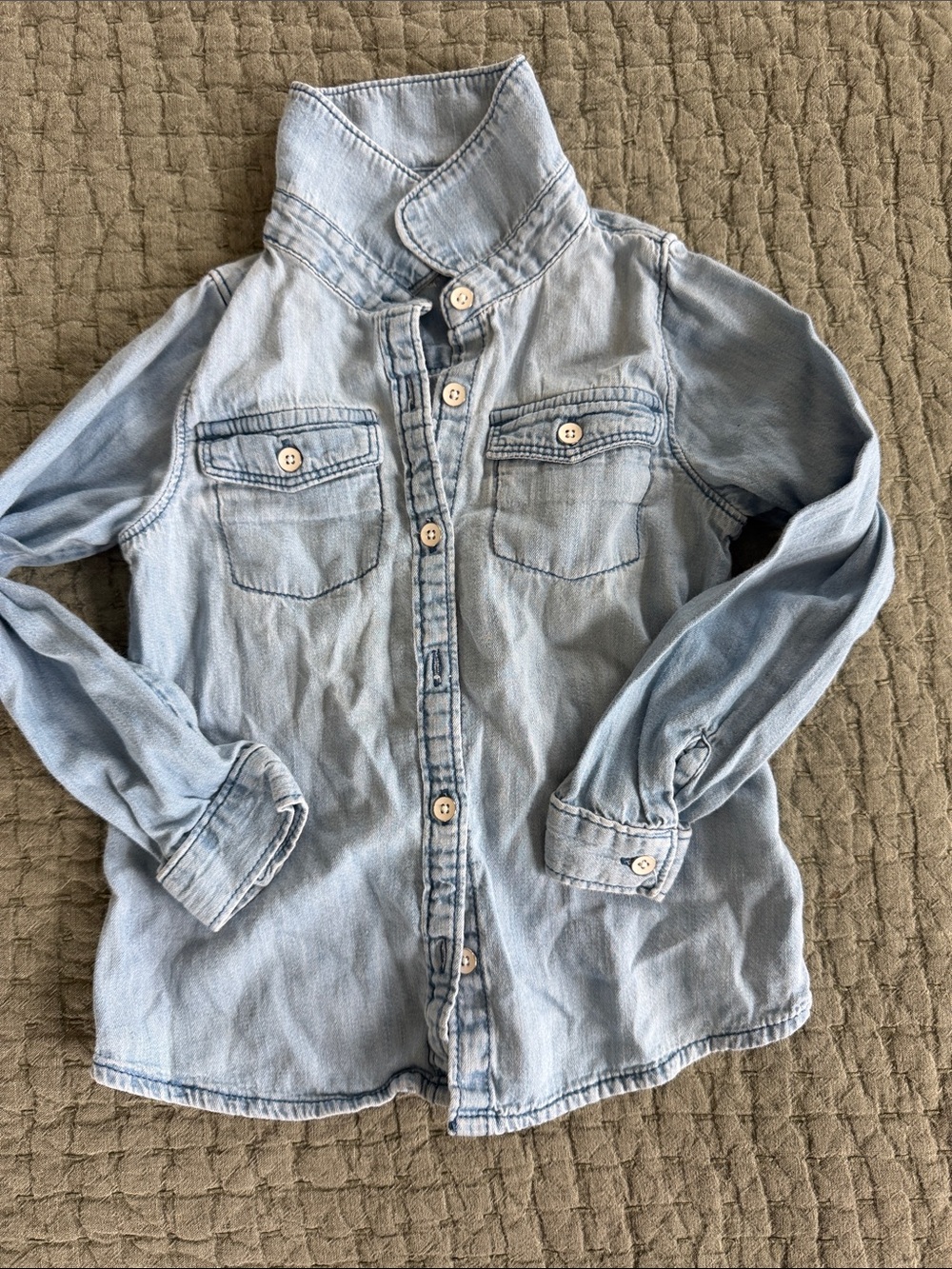 GAP Light Blue Denim Button-Up Shirt
